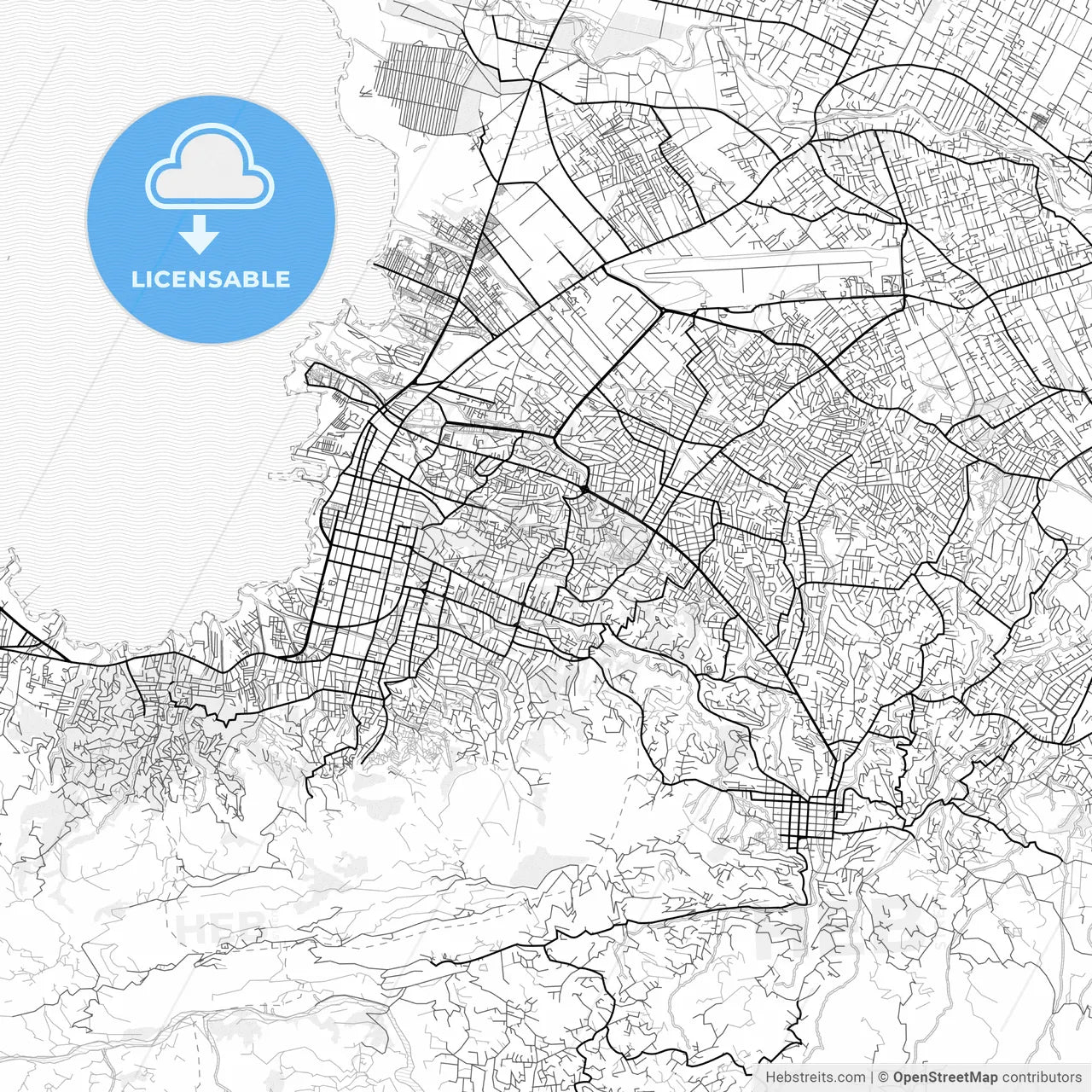 Vector PDF map of Delmas, Haiti