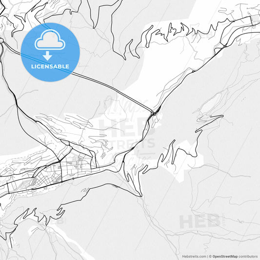 Vector PDF map of Escaldes-Engordany, Andorra