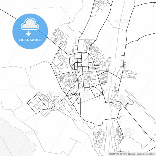 Vector PDF map of Nakhchivan, Azerbaijan