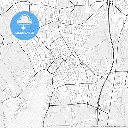 Vector PDF map of Järvenpää, Finland