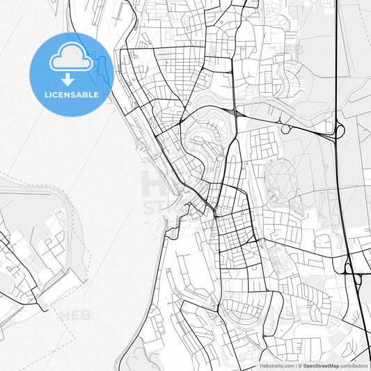 Vector PDF map of Bremerhaven, Germany