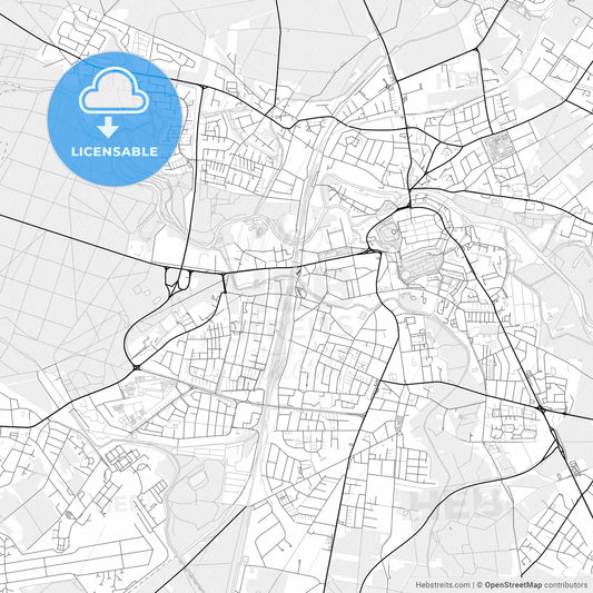 Vector PDF map of Celle, Germany