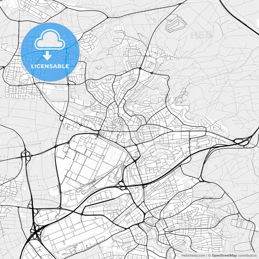 Vector PDF map of Sindelfingen, Germany