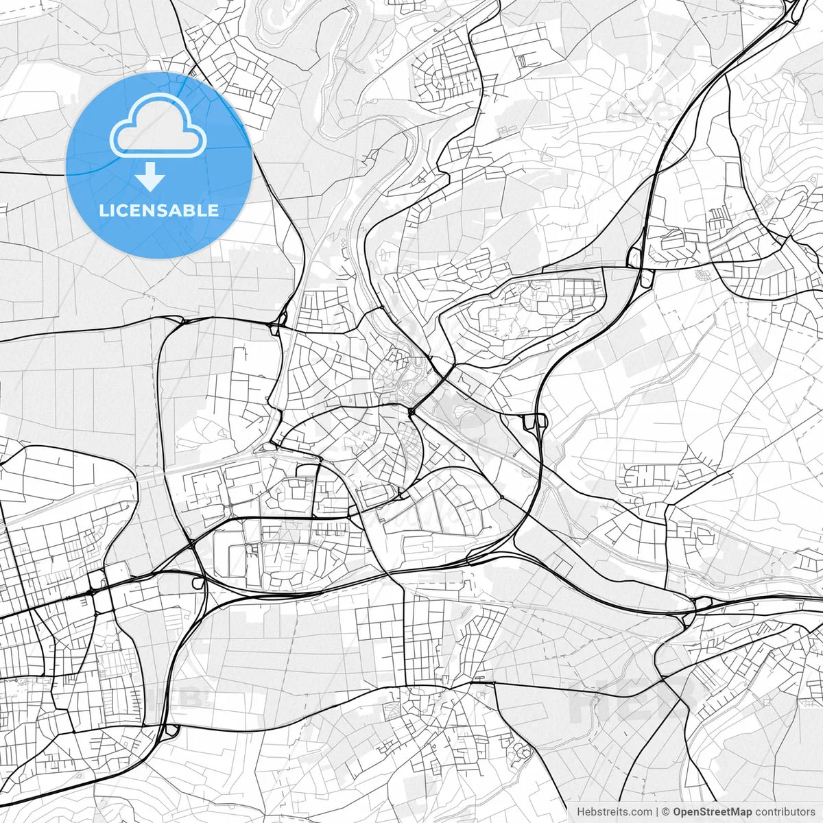 Waiblingen Map Vector Pdf Map Of Waiblingen, Germany – HEBSTREITS