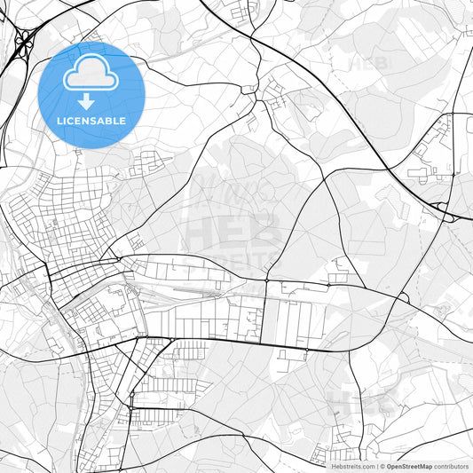 Vector PDF map of Singen (Hohentwiel), Germany