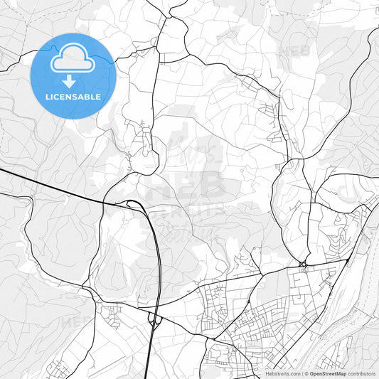 Vector PDF map of Rheinfelden (Baden), Germany