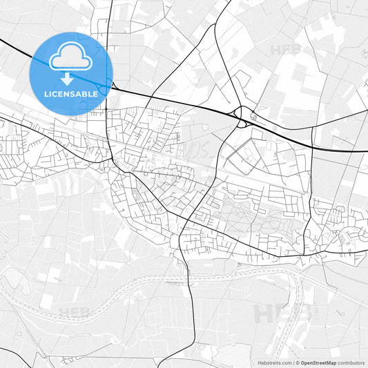 Vector PDF map of Achim, Germany
