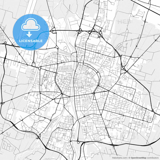 Vector PDF map of Parma, Italy