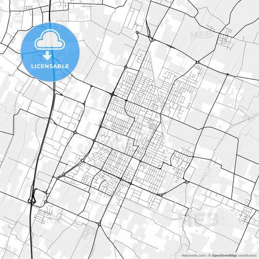 Vector PDF map of Carpi, Italy