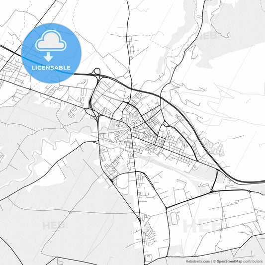 Vector PDF map of Battipaglia, Italy