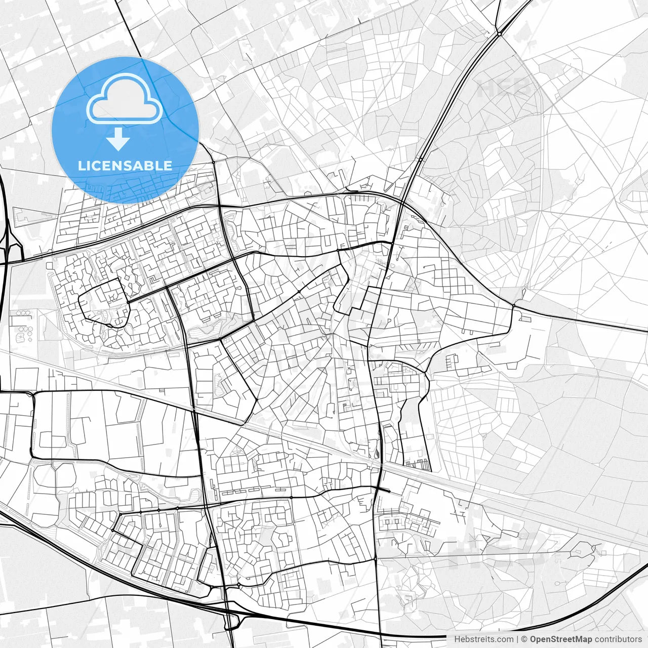 Vector PDF map of Ede, Netherlands