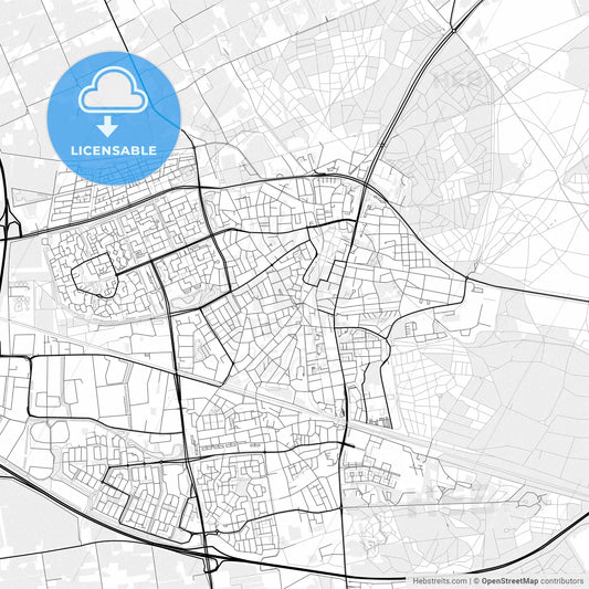 Vector PDF map of Ede, Netherlands