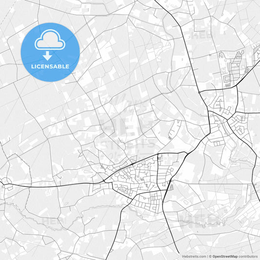 Vector PDF map of Leudal, Netherlands