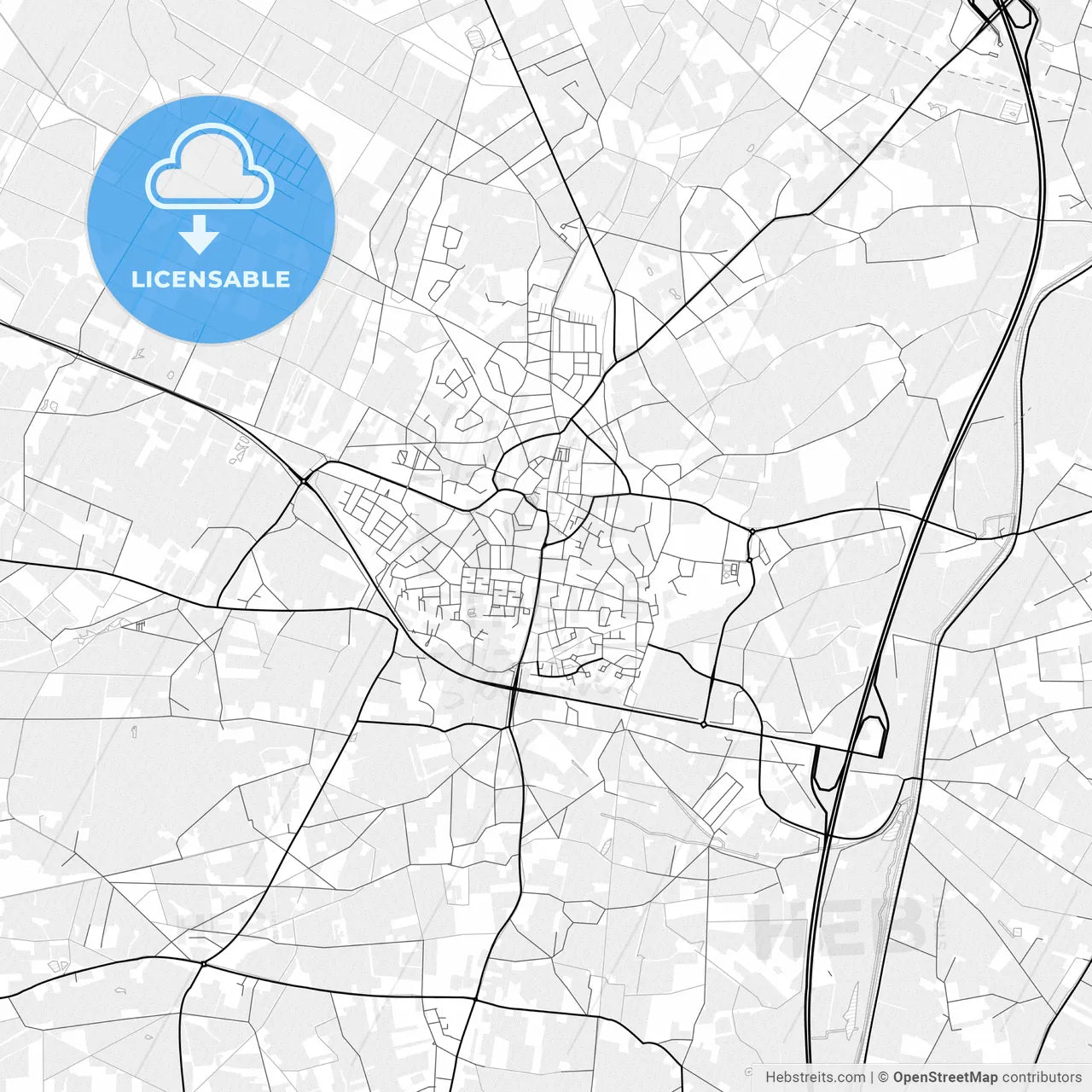 Vector PDF map of Epe, Netherlands