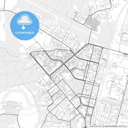 Vector PDF map of Obninsk, Russia
