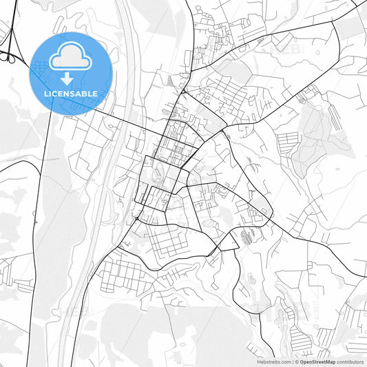 Vector PDF map of Dmitrov, Russia
