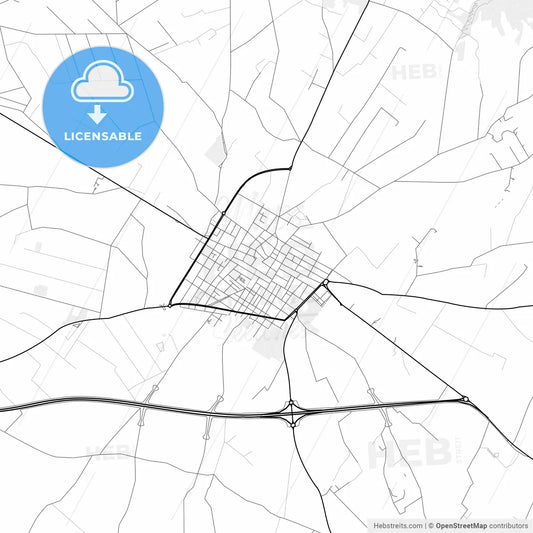 Vector PDF map of Llucmajor, Spain