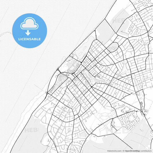 Vector PDF map of Southport, England