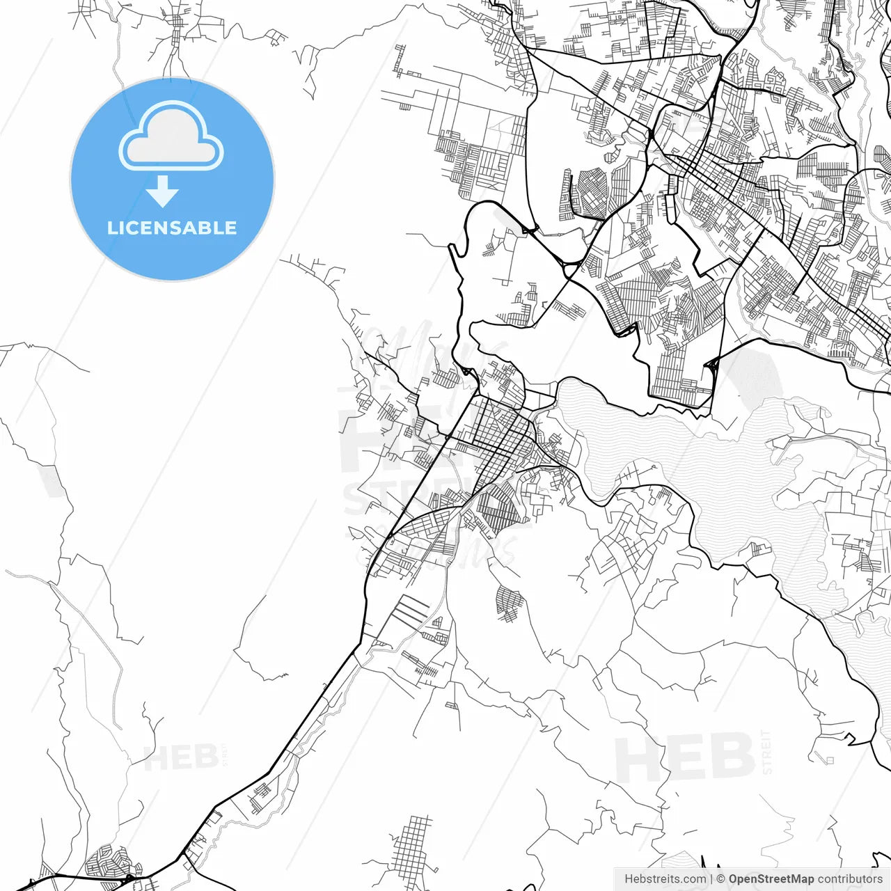 Vector PDF map of Amatitlán, Guatemala