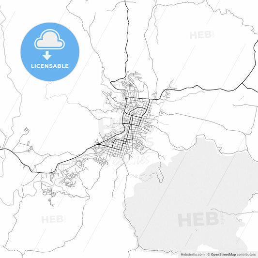 Vector PDF map of Matagalpa, Nicaragua