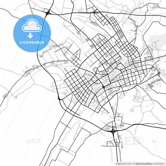 Vector PDF map of Chifeng, China