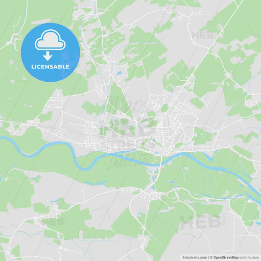 Wittenberg, Lutherstadt, Germany printable street map