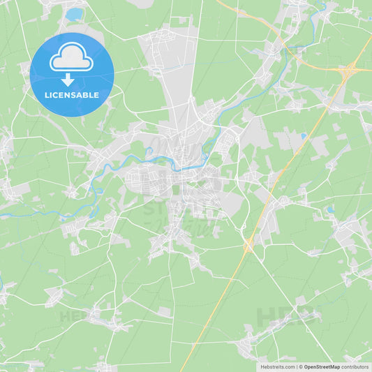 Weißenfels, Germany printable street map