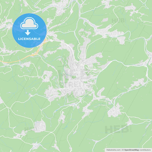 Pirmasens, Germany printable street map