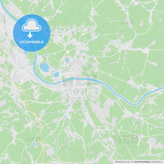 Pirna, Germany printable street map