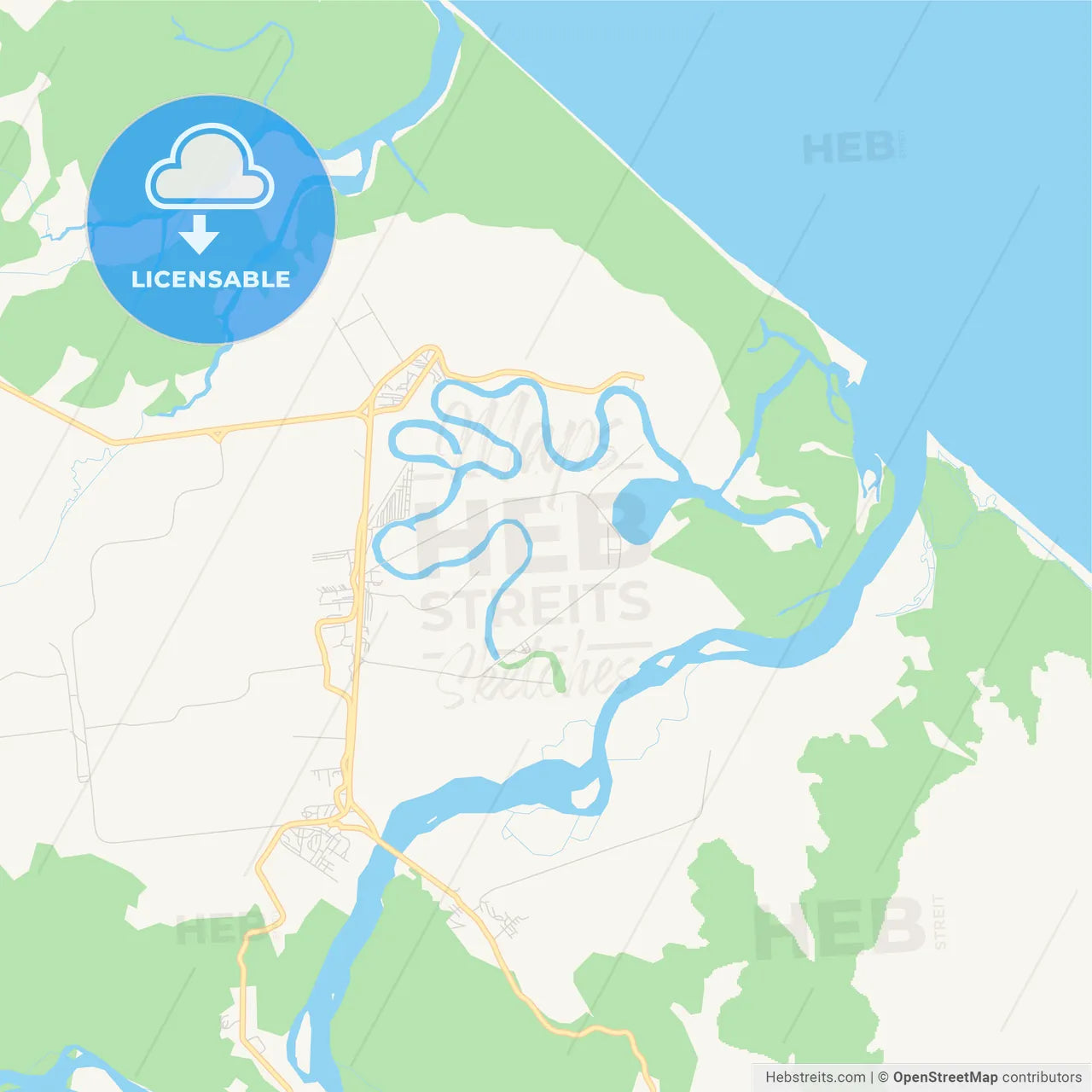Empty vector map of Changuinola, Bocas del Toro, Panama