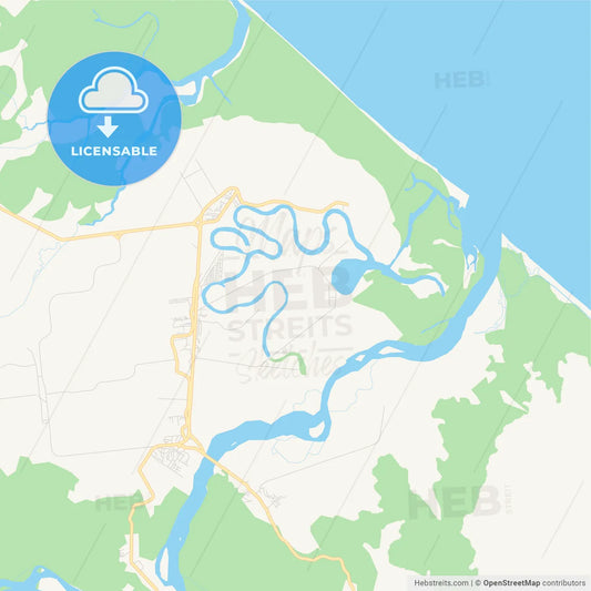 Empty vector map of Changuinola, Bocas del Toro, Panama