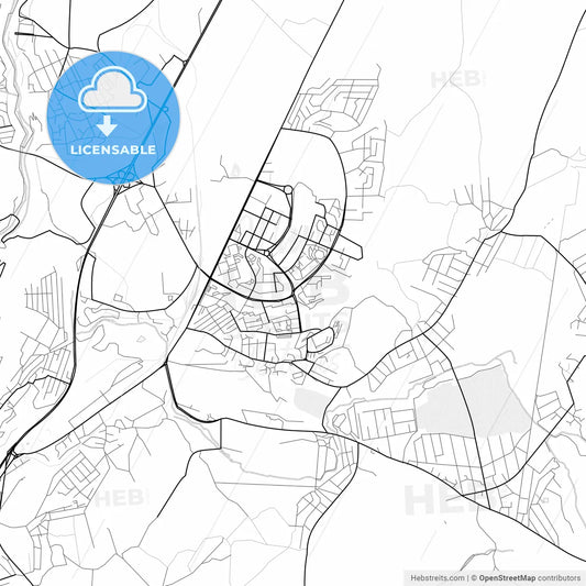 Vector PDF map of Abovyan, Armenia