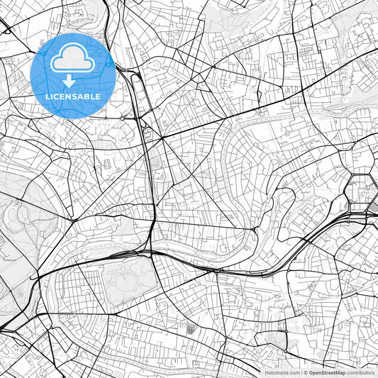Vector PDF map of Le Perreux-sur-Marne, France