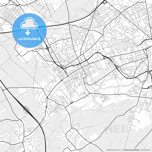 Vector PDF map of Liévin, France