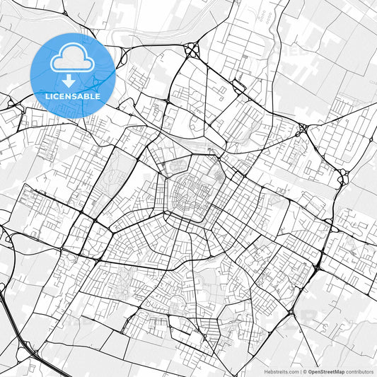 Vector PDF map of Modena, Italy