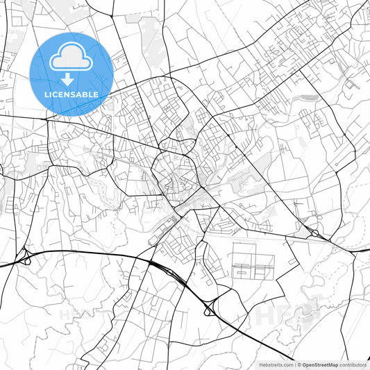 Vector PDF map of Pordenone, Italy