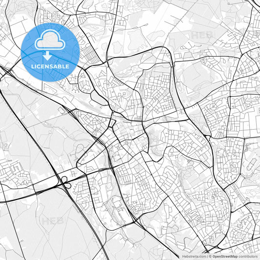 Vector PDF map of Heerlen, Netherlands