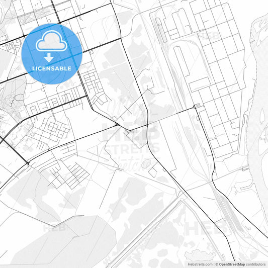 Vector PDF map of Angarsk, Russia