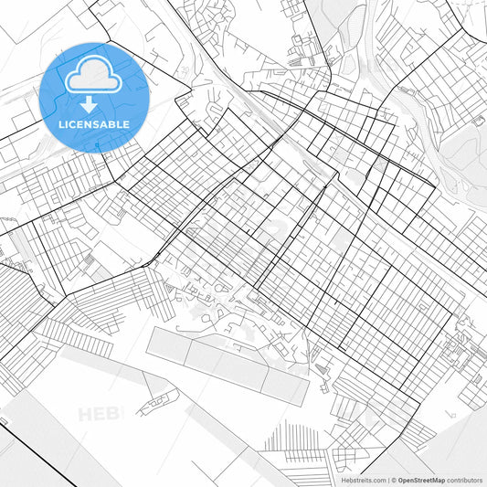 Vector PDF map of Armavir, Russia