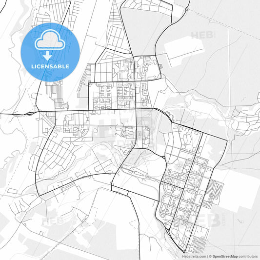 Vector PDF map of Sarov, Russia