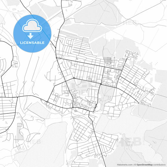 Vector PDF map of Vyksa, Russia