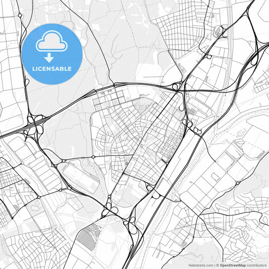 Vector PDF map of Mollet del Vallès, Spain