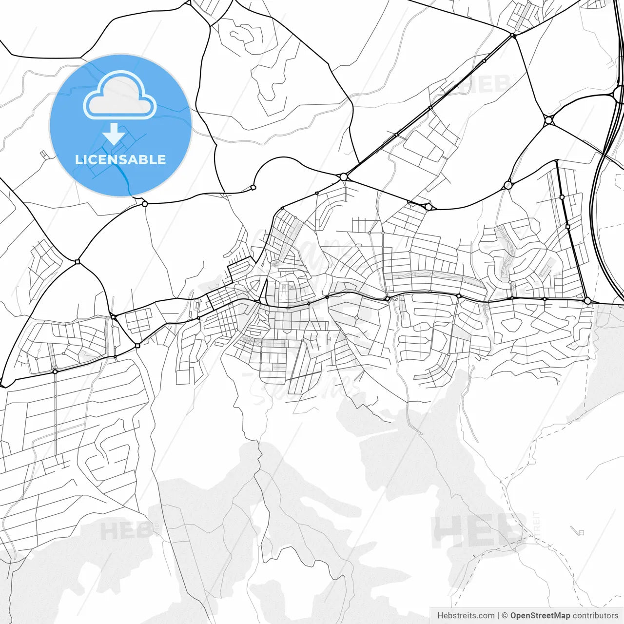 Vector PDF map of Alhaurín de la Torre, Spain