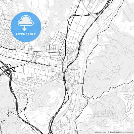 Vector PDF map of Montcada i Reixac, Spain