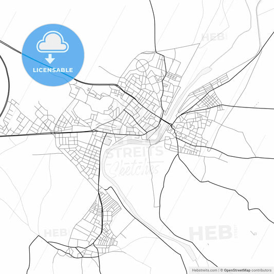 Vector PDF map of Mustafakemalpaşa, Turkey