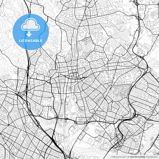 Vector PDF map of Malden, Massachusetts, United States