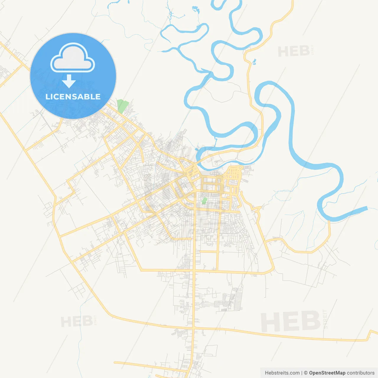 Printable street map of Palangka Raya, Indonesia