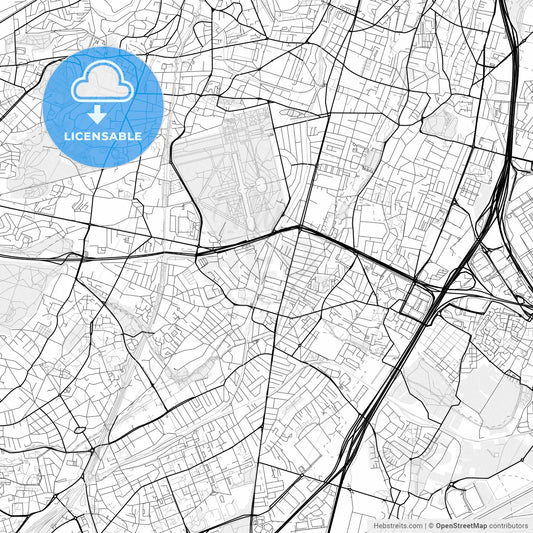 Vector PDF map of Antony, France