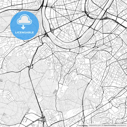 Vector PDF map of Meudon, France