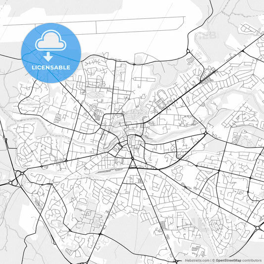 Vector PDF map of Mont-de-Marsan, France